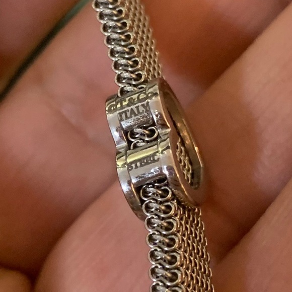 Tiffany & Co Mesh Somerset Bracelet w Heart Charm - Picture 2 of 6